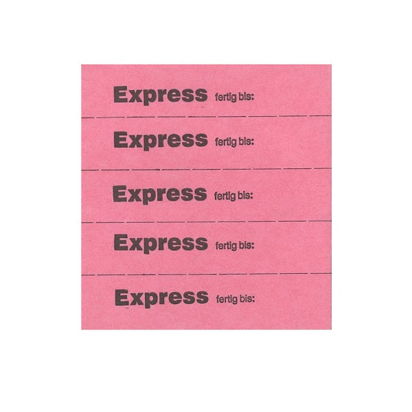 Markierungszettel "Express fertig bis"