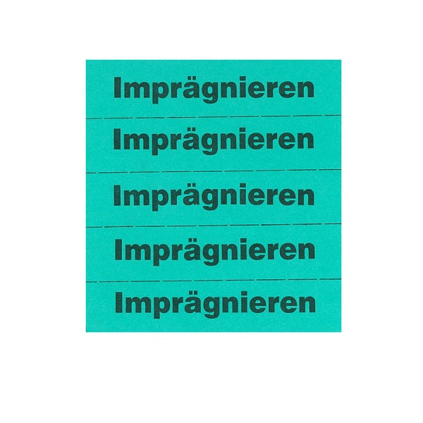 Markierungszettel "Imprägnieren"