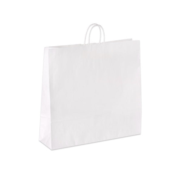 Papiertaschen aus Kraftpapier - weiss / braun