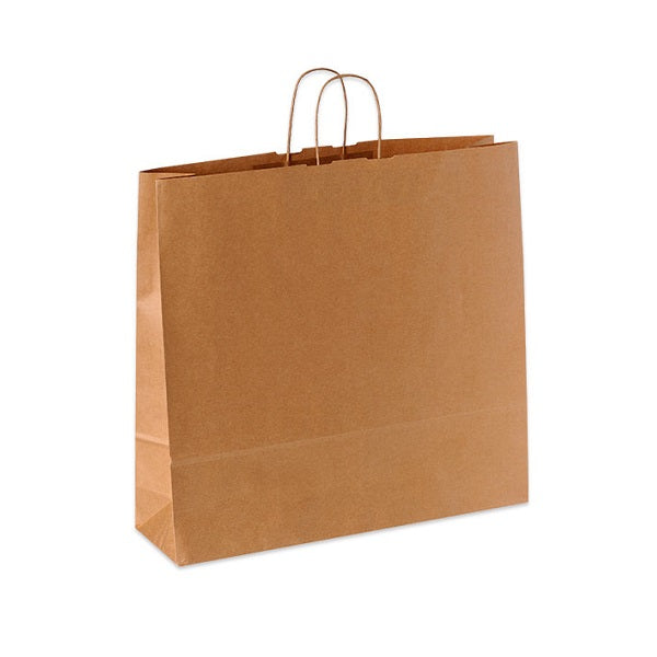Papiertaschen aus Kraftpapier - weiss / braun