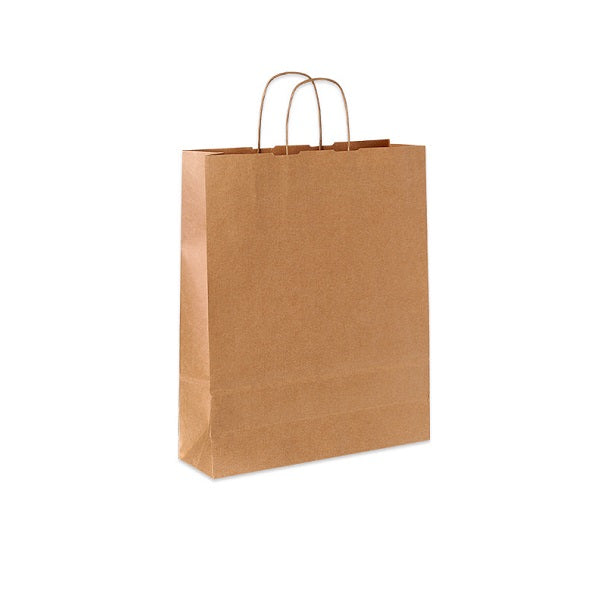 Papiertaschen aus Kraftpapier - weiss / braun