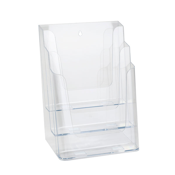 Prospekthalter transparent 3-fach