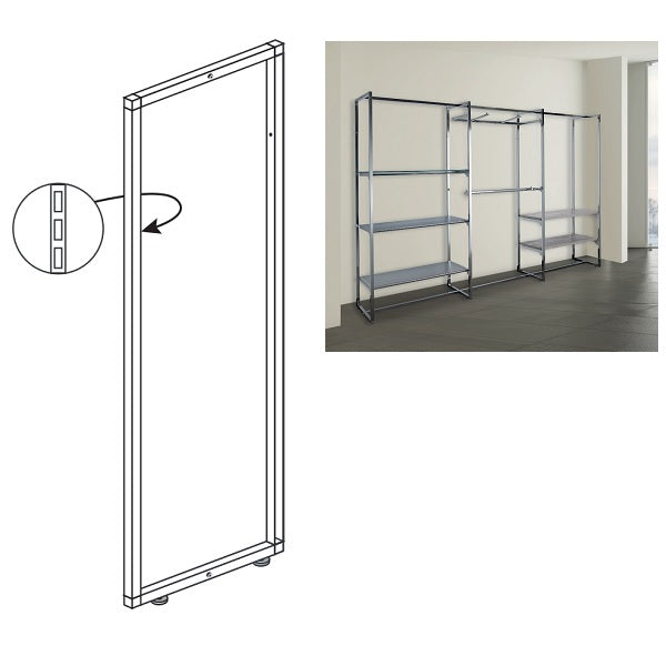 Vertikalrahmen verchromt