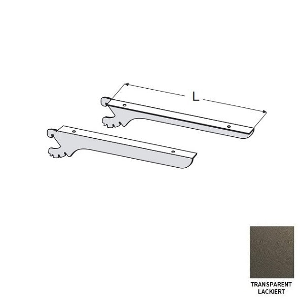 Tablarhalter (1 Paar) transparent lackiert