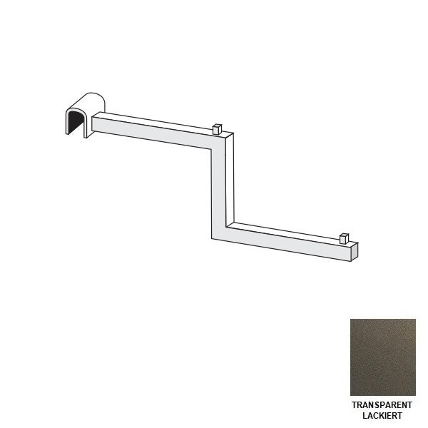 Aufhängesupport frontal mit 2 Ebenen transparent lackiert