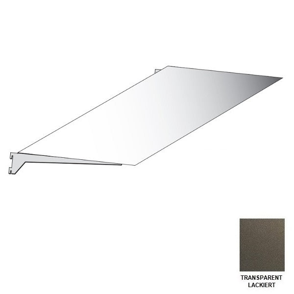 Blechtablar mit Halterungen transparent lackiert