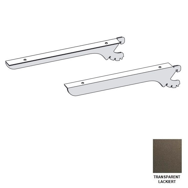 Tablarträger neigbar transparent lackiert