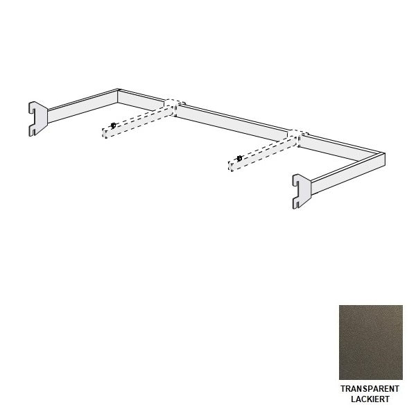 Tragstange frontal transparent lackiert