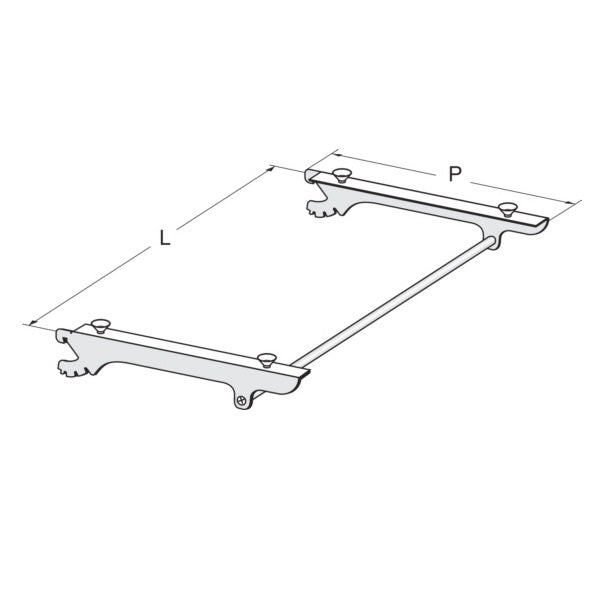 Glastablarträger mit Tragstange