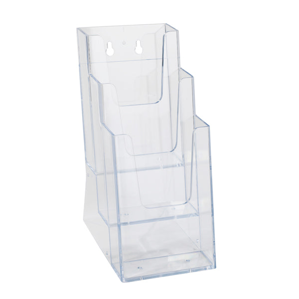 Prospekthalter transparent 3-fach 