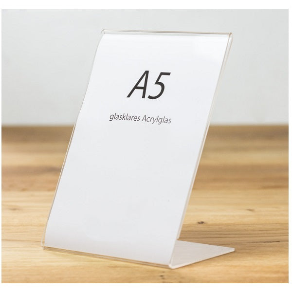 Tischaufsteller transparent, Acrylglas