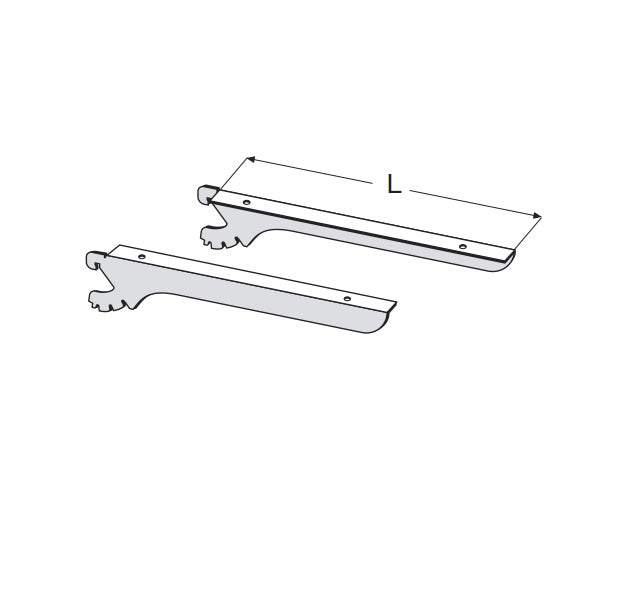 Tablarhalter transparent lackiert