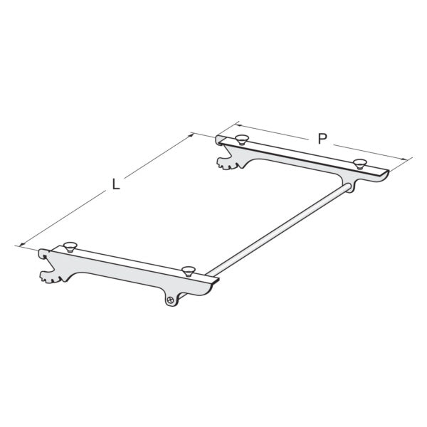 Glastablarträger verchromt