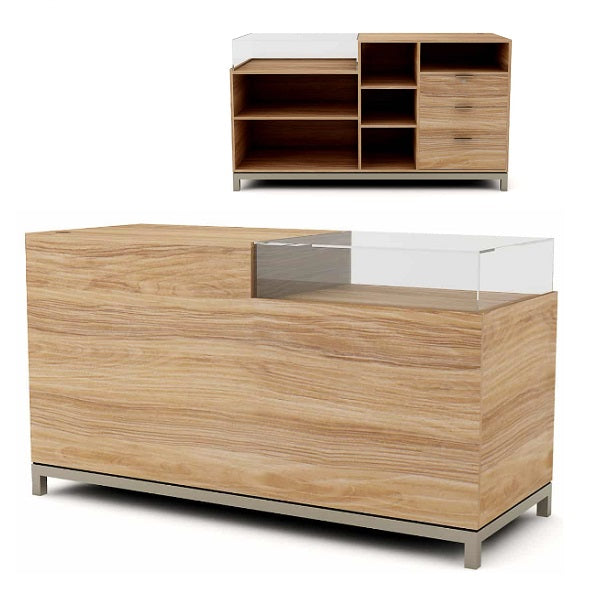 Ladentisch mit Glasvitrine