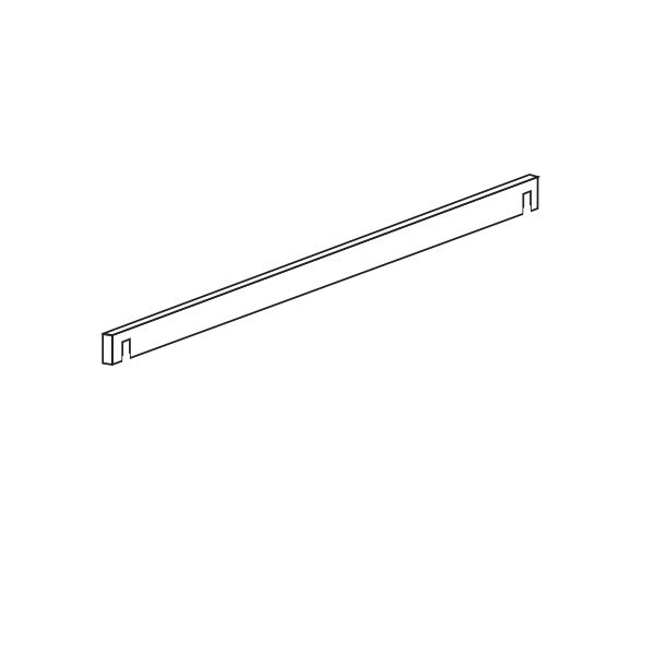 Tragstange frontal, transparent matt lackiert