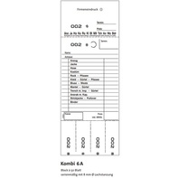 Annahmeblock braun, Kombi 6A-DE