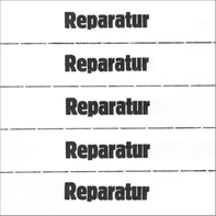 Markierungszettel "Reparatur"