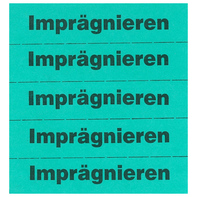 Markierungszettel "Imprägnieren"