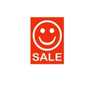 Aktionsplakat rot Druck weiss "Smiley Sale"
