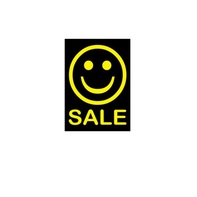 Aktionsplakat schwarz Druck gelb "Smiley Sale"