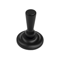 Holzabschluss mit Knauf schwarz