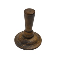 Holzabschluss mit Knauf vintage dunkel