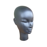 Damenkopf aus Kunststoff schwarz