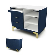 Ladentisch Saphirblau lackiert