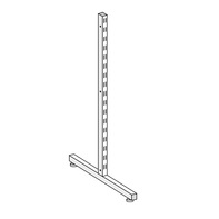 Vertikalstange mit Fuss, schwarz