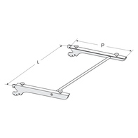 Glastablarträger alu-farbig