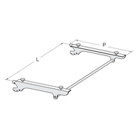 Glastablarträger alu-farbig